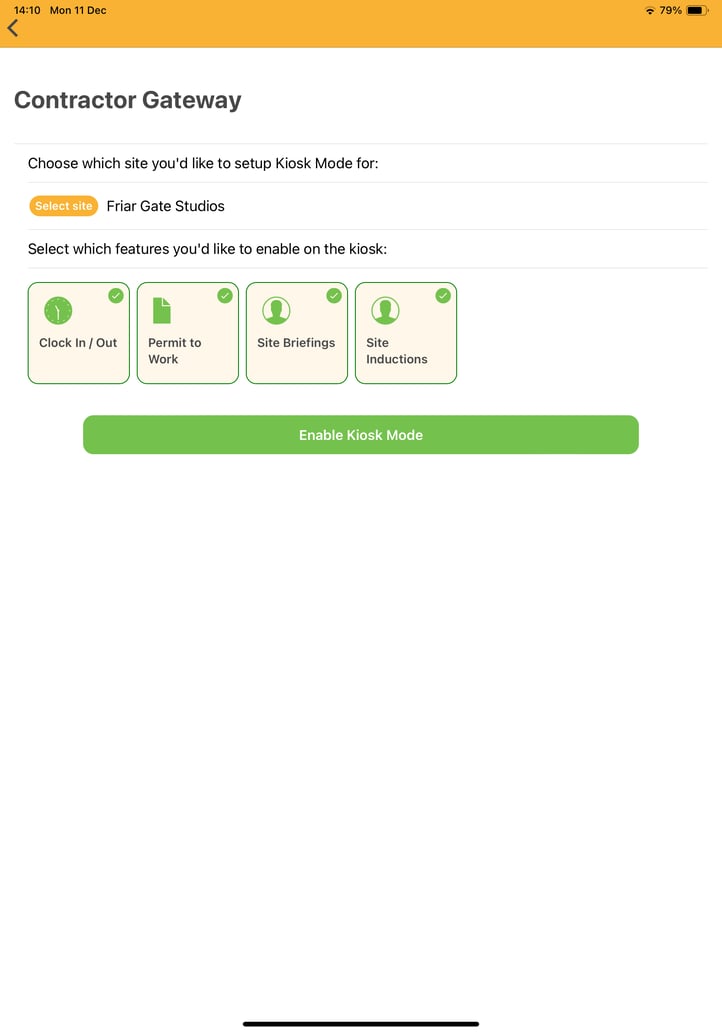 How to put a device into Kiosk Mode