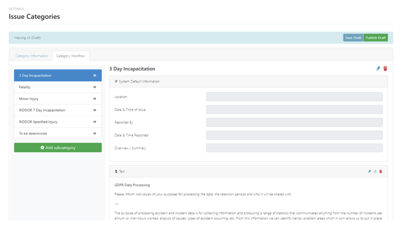 How Do I Edit a Published Issue Category Workflow?